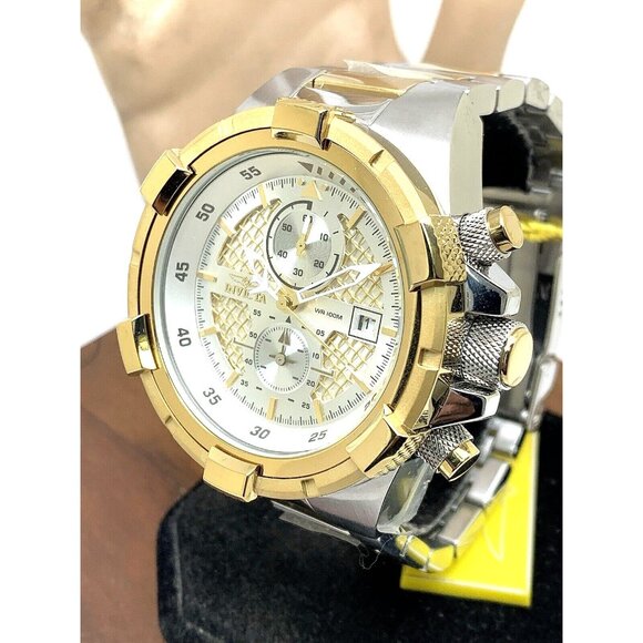 Invicta Men's Watch 28120 Aviator Chronograph Quartz Two Tone Stainless Steel - Picture 1 of 15